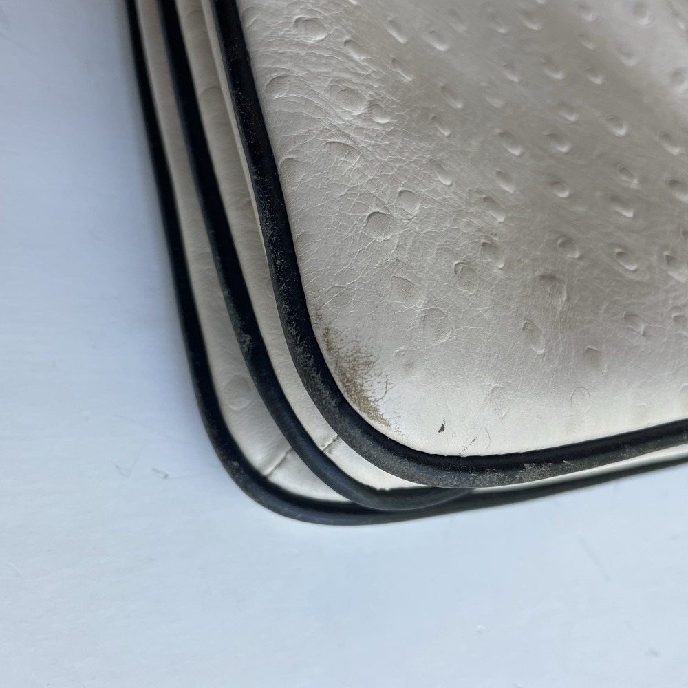 Kate Spade New York Darcy Road Trip Cream‎ Shoulder Satchel Bag Ostrich Embossed - Picture 15 of 16